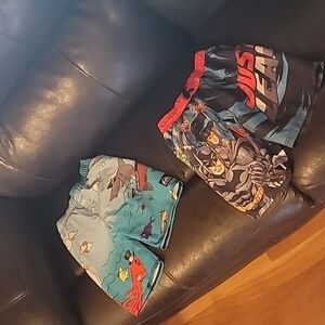 LOT Quicksilver & Justice League Boys Swim Trunks Large Small